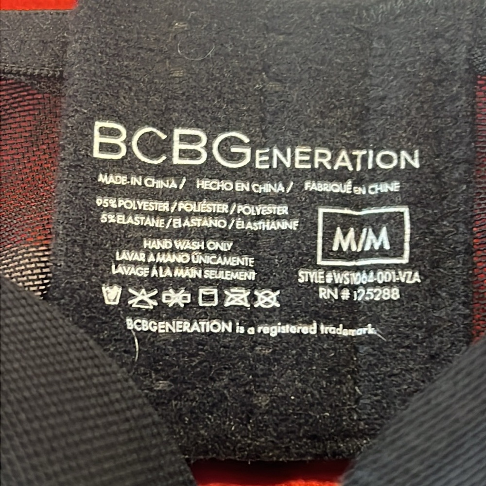 NWT Size Med. Black Bling push-up BCBG bodysuit. Snap closure - Picture 9 of 15